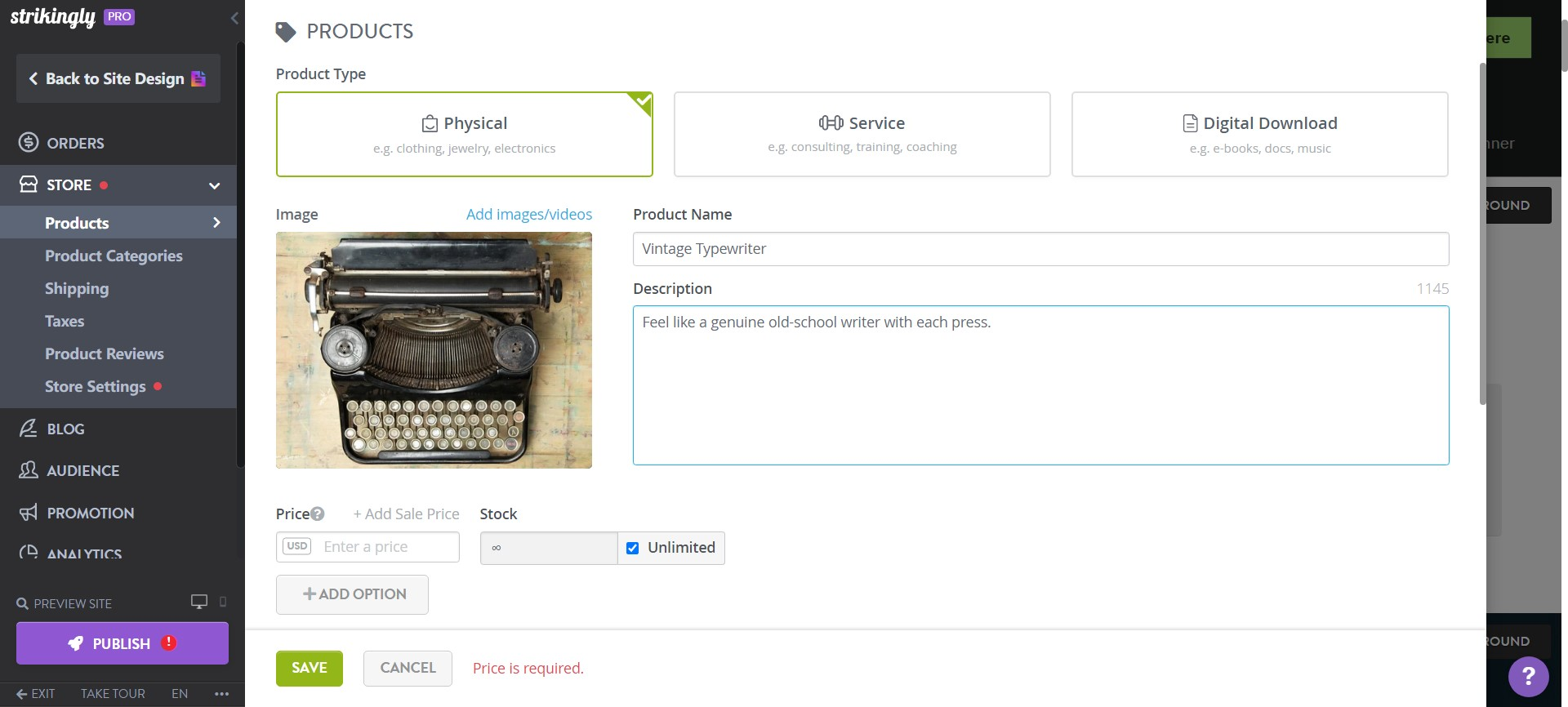 Strikingly Product Description Strikingly Product Description